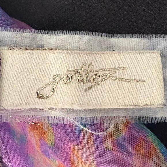 VTG GOTTEX Silk Scarf Wrap Watercolor 52"x70" Vibrant Retro 70s Artsy Hippie - Picture 4 of 8